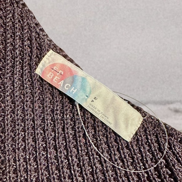 NWOT Free People FP Beach ‘Condado’ One-Shoulder Sweater Top in Charcoal Gray S - Picture 3 of 13